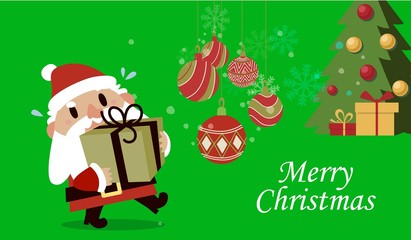 santa claus with gift boxes