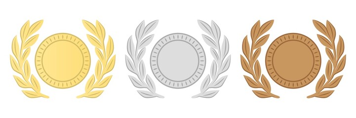 メダルセット　金銀銅　月桂冠