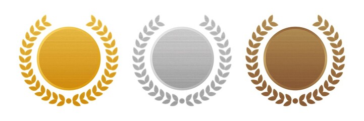 メダルセット　金銀銅　月桂冠