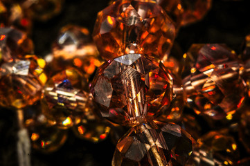
faceted beads in different colors with different colors