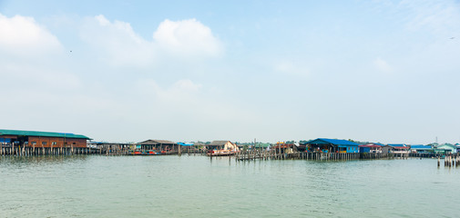 Fototapeta premium Crab Island floating fishing village