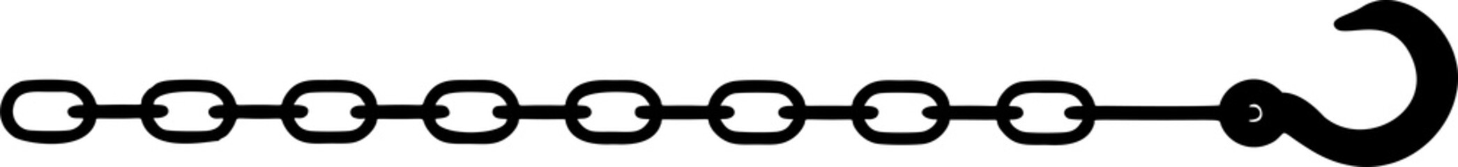 Hook and chain vector illustration