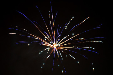Fireworks on night sky