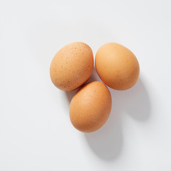 eggs isolated on white background