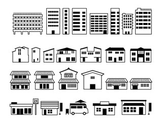 建物　シンプル　セット