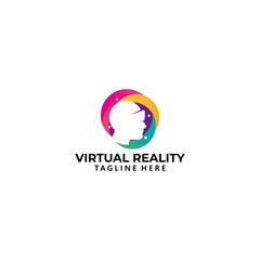 Fototapeta premium virtual reality logo icon vector isolated