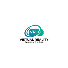 virtual reality logo icon vector isolated