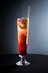 creative cocktail on the dark background