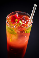 creative cocktail on the dark background