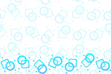 青い円と四角の背景　長方形A