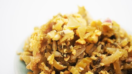 Fried Pickle Cabbage With Egg Recipes (Thai food)