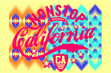 California tshirt graphic design vector art