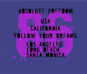 California tshirt graphic design vector art