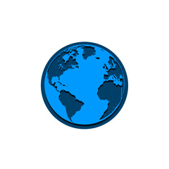 School globe icon isolated on white background