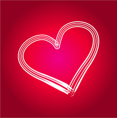 heart love embroidery graphic design vector art