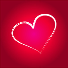 heart love embroidery graphic design vector art