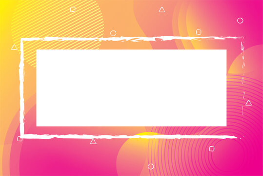orange and pink vibrant colors background square frame