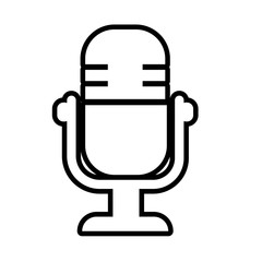 microphone audio line style icon