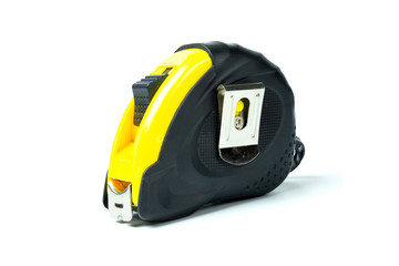 Naklejka premium Tape measure isolated on white background.