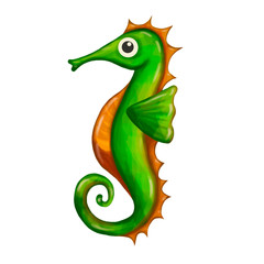 Fototapeta premium seahorse cute green