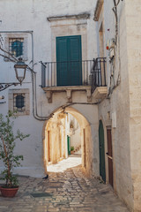 Alleyway. Ceglie messapica. Puglia. Italy.	