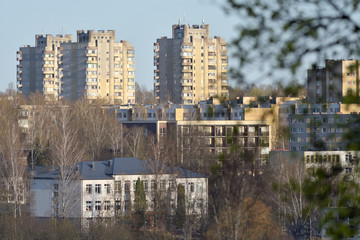 Residential area. High-rise apartment buildings