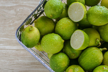Natural fresh ripe lime or in indonesia called jeruk nipis