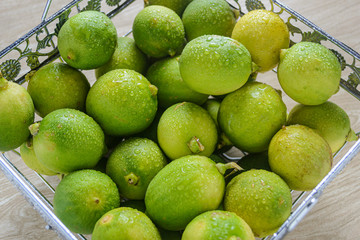 Natural fresh ripe lime or in indonesia called jeruk nipis