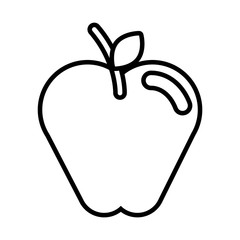 apple fresh fruit line style icon