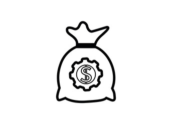 money bag icon symbol vector illustration