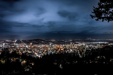 time lapse of clouds over city
