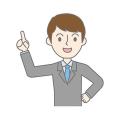 指さし説明するビジネスマン