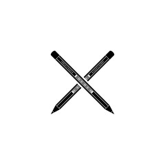 Pencil icon isolated on white background