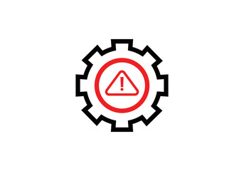 System error icon vector, system not working sign.