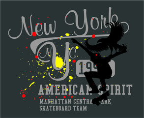 New york retro graphic design vector art