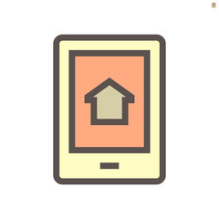 Smart home control technology vector icon design.