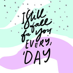 Morning quotes. Hand lettering illustration for your design