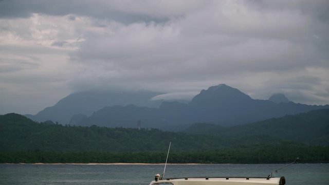 Timelapse of the tropical wether island landscape