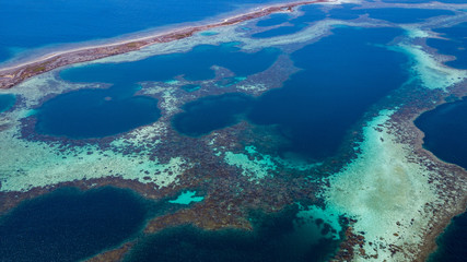 Areal of coral reef at the Abrolhos Islands 