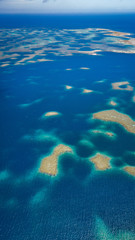 Areal of coral reef at the Abrolhos Islands 