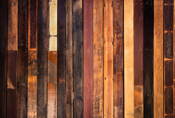 Old wooden planks wall background