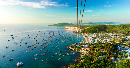 the highest cable car in  Fukuok, vietnam