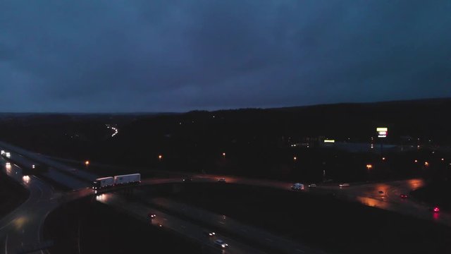 Cars driving on a busy motorway in Sweden.
