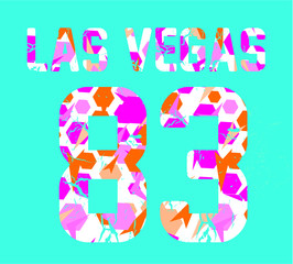 Las Vegas College graphic design vector art