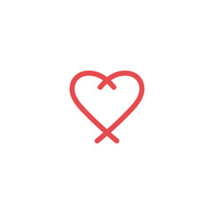 Heart icon design template vector isolated illustration