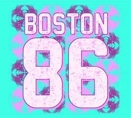 American college style print and embroidery graphic design vector art