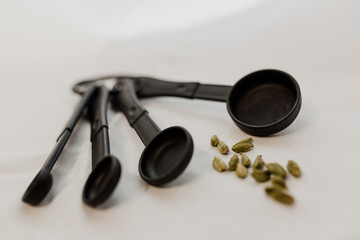 Set of measuring cups or measuring spoons use in cooking