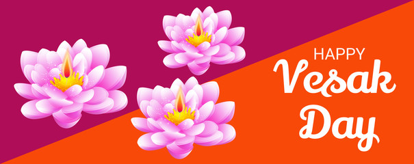 Vector illustration of a background or poster for celebrate Happy Vesak day or Buddha Purnima.