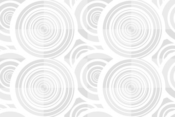 Fototapeta na wymiar Vector white seamless background with circles or volute shap