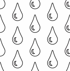 Vector seamless pattern. Rain and drops. EPS 10